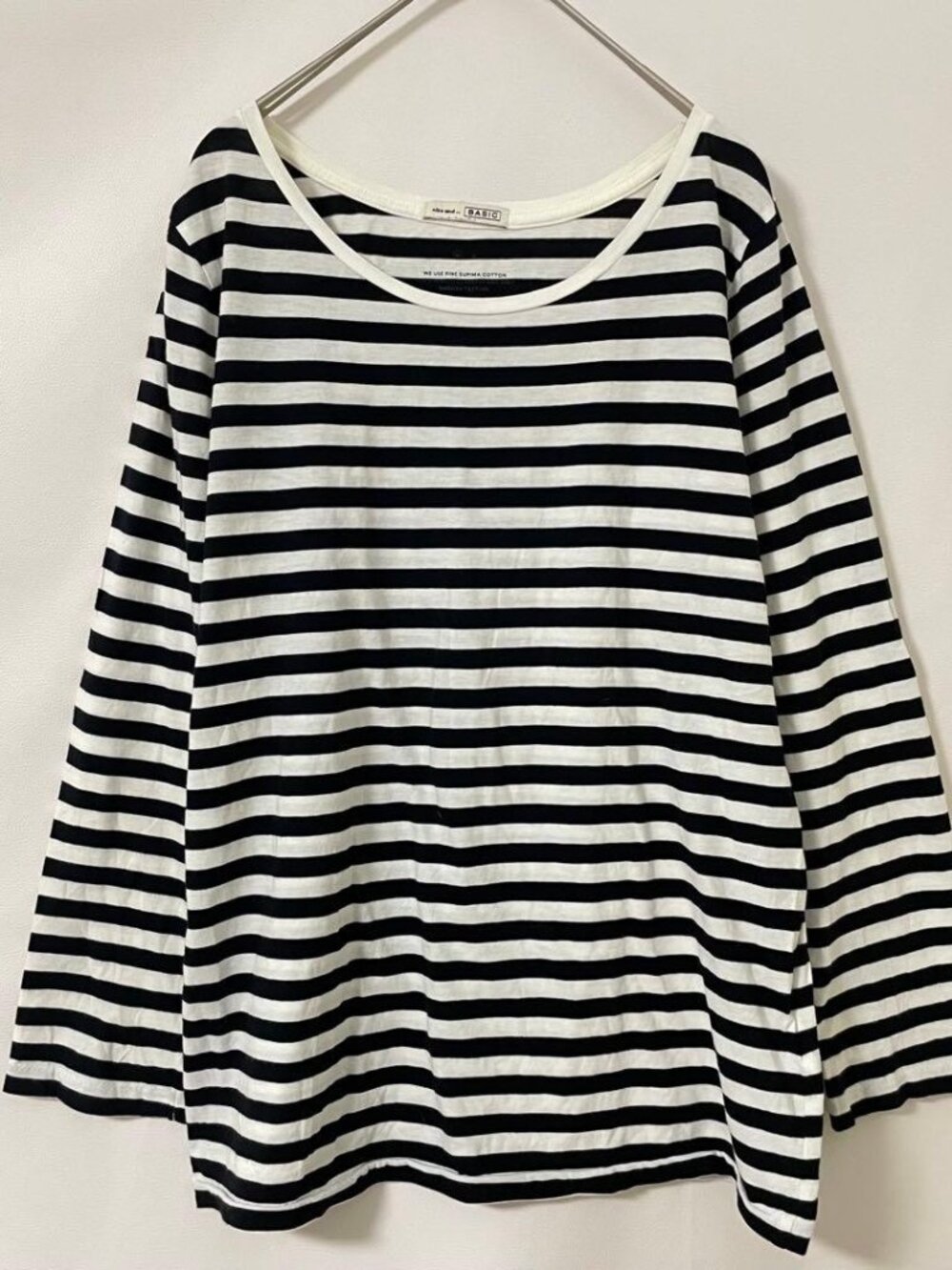 Nolle T-shirt Long Sleeve Black and White Stripe